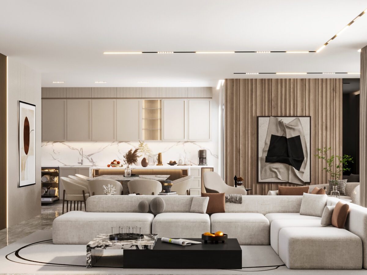 Apartment - Reception & Dinning - Hyde Park New Cairo