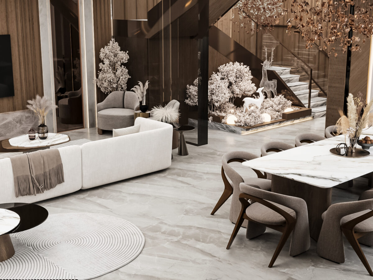 Villa - Reception & Dinning - Hyde Park New Cairo