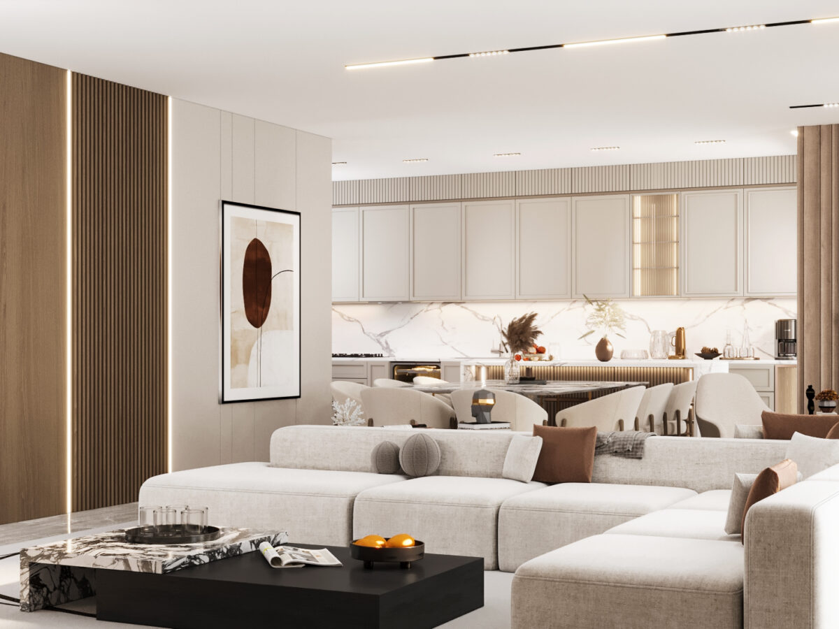Apartment - Reception & Dinning - Hyde Park New Cairo