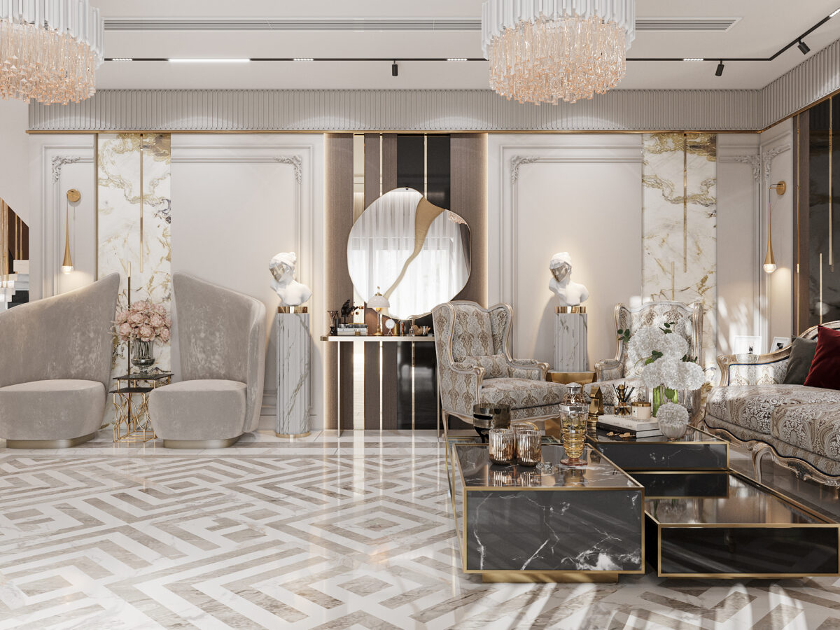 Dublex - Reception & Dinning - Hyde Park New Cairo